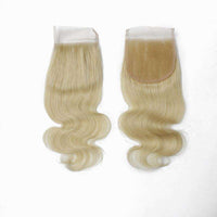 Forawme 4X4 Lace closure 4x4 Lace Closure Transparent #613 Blonde Color Human Hair Closure Body Wave