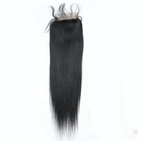 Forawme Bundles With Closure Brazilian Virgin Hair Straight Hair Bundles With 4X4 Top Lace Closure