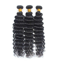 Forawme Bundles With Closure Deep Wave Hair Bundles With 13X4 Lace Closure Frontal