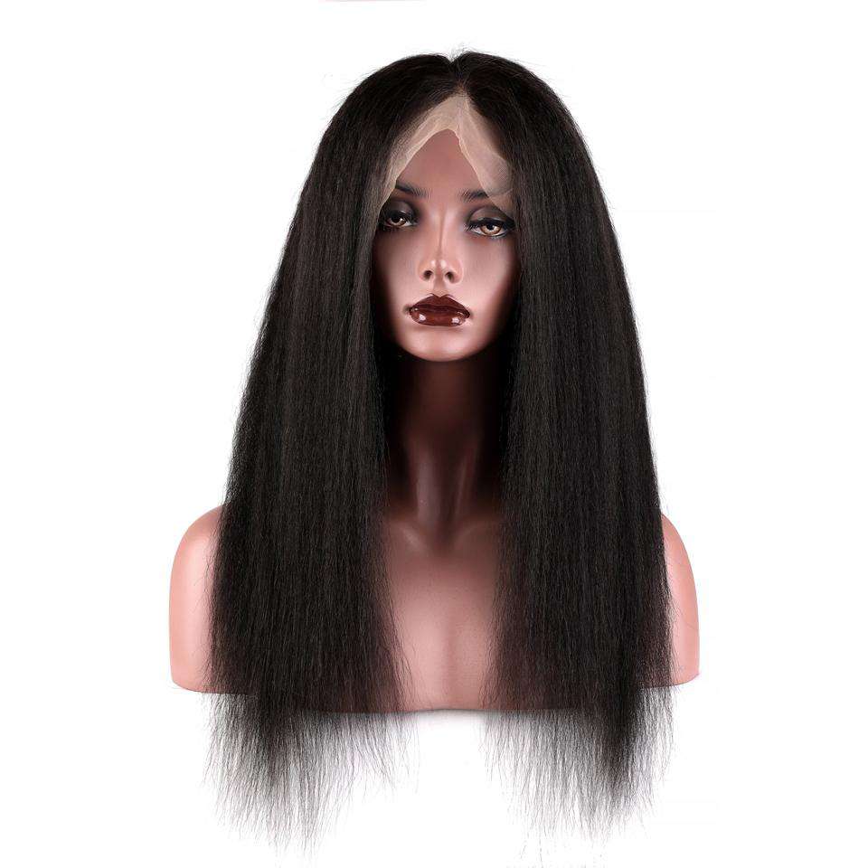 Human hair outlet kinky straight wig