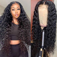 Real HD Transparent Undetectable 5X5/13X4 Lace Frontal Wigs Water Wave  InStock