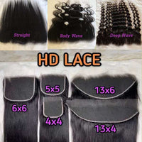 Forawme HD Lace Closure 5X5 HD Lace Closure / 12 Inch / Straight HD Undetectable Invisible High Definition Transparent Swiss Lace Closure Frontal InStock