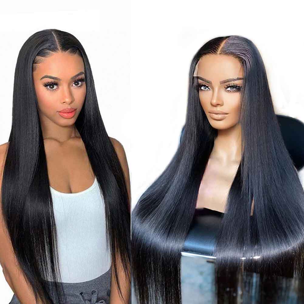 Raw Indian Straight 4X4 5X5 6X6 HD Lace Closure Wig Human Hair