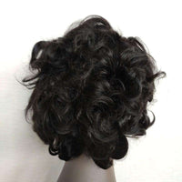 Forawme Pixie Wigs 8 Inch Human Hair Short Pixie Wigs Bob Wavy Loose Wave Pixie Curly Lace Wigs