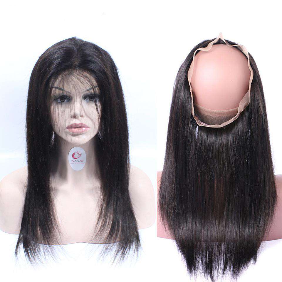 Forawme 360 Lace Closure 360 Lace Closure Frontal 100% Human Hair Straight Hair