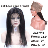 Forawme 360 Lace Closure 360 Lace Closure Frontal 100% Human Hair Straight Hair