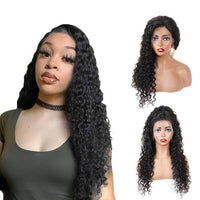 Forawme 360 Lace Wigs Deep Wave / 18 Inches / 150% Density 360 Lace Frontal Wigs Mink Human Hair Hight Ponytail Wig(Medium Size Cap 22.5)