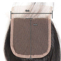 Forawme 4X4 Lace closure 100 Human Hair Lace Closure 4x4 Brazilian Virgin Hair Silky Straight Top Closure Natural Black Hair