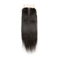 Forawme 4X4 Lace closure Medium Brown / 8 Inch / Middle Part 100 Human Hair Lace Closure 4x4 Brazilian Virgin Hair Silky Straight Top Closure Natural Black Hair