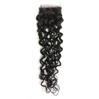Forawme 4X4 Lace closure Water Wave 4*4 Lace Closure Wet And Wavy Closure With Pre plucked Natural Hair line