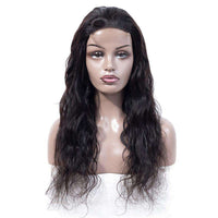 Forawme 4x4 Lace Closure Wigs Lace Closure Wigs Brazilian Virgin Remy Hair Natural Black Color 130% Density Lace Wig