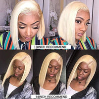 Forawme Bob Lace Wigs 10 Inch / Blonde 613 Bob Lace Front Wigs Human Hair Wig Blonde 613 Pre-Plucked