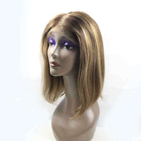 Forawme Bob Lace Wigs Bob Wigs Straight Piano Color 4/27 Brown Blonde Lace Front Wigs