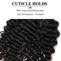 Forawme Brazilian Hair Bundle 3/4 Bundles Deep Wave Human Virgin Hair