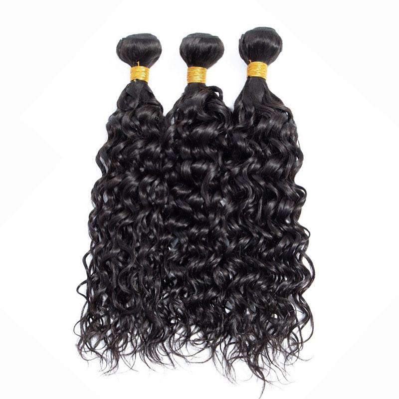 Forawme Brazilian Hair Bundle 3 Bundle Water Wave Natural Black Hair