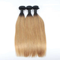 Forawme Brazilian Hair Bundle Silky Straight Brazillian Human Hair Bundles 3pcs/lot #1B/27 Straight Hair Weaves