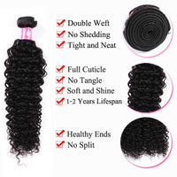 Forawme Bundles With Closure Brazilian Curly Hair 3 Bundles With 13x4 Lace Frontal