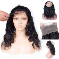 Forawme Bundles With Closure Human Virgin Hair 2/3 Bundles With 360 Lace Frontal Closure
