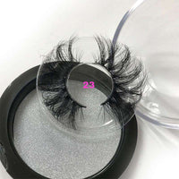 Forawme Eyelashes #23 / 1 Pair 25mm Mink Lashes Extra Long 3D mink Eyelashes Big dramatic volumn eyelashes strip thick false eyelash