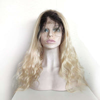 Forawme Front Lace Wig Ombre Blonde 1B/613 hair Lace Front Wigs
