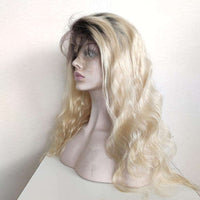 Forawme Front Lace Wig Ombre Blonde 1B/613 hair Lace Front Wigs