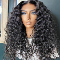 Forawme Lace Front Wig Real HD Undetectable 5X5 Lace Closure Frontal Wigs Deep wave 
