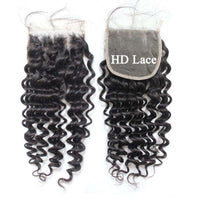 Forawme HD Lace Closure 4X4/5X5 Deep Wave Top Curly Lace Closure