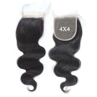Forawme HD Lace Closure 4X4 Lace Closure / 10 Inch / Transparent Lace Pre-Plucked Top Lace Closure Body Wave