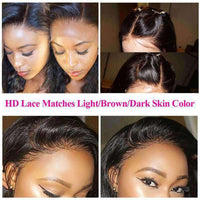 Forawme HD Lace Wigs Pre Plucked Lace Front Wigs Deep Wave