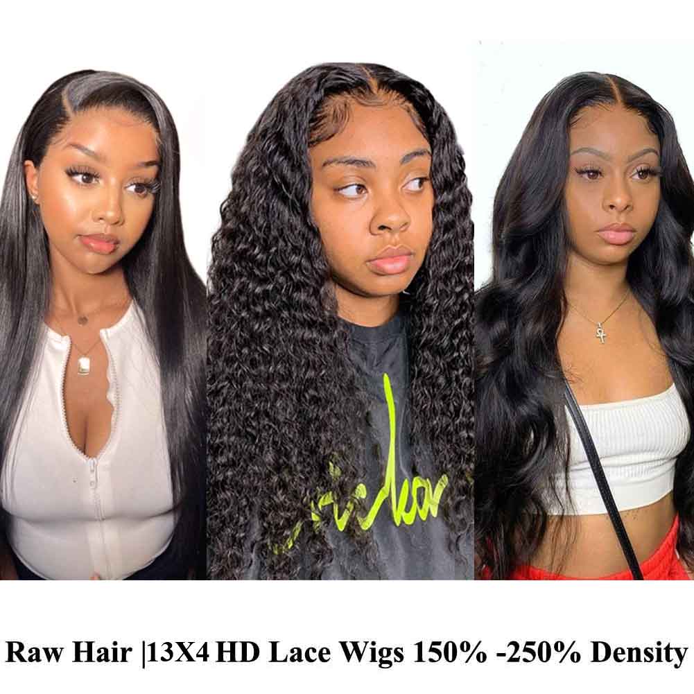 Forawme HD Lace Wigs Raw Human Hair | Real HD Transparent Undetectable Invisible 13X4 Lace Frontal Wigs