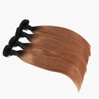 Forawme Ombre Hair Bundles Ombre 1b/30 Brown Hair Straight Human Hair 100grams