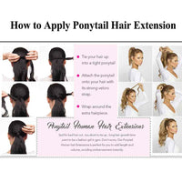 Forawme Ponytail Ponytail Raw Human Hair Wrap Around Clip in Hair Extension